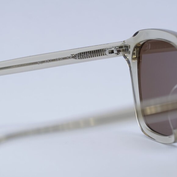 ?️ New Saint Laurent SL457 004 Sunglasses - Yellow Frame, Brown Lenses main image 8